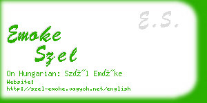 emoke szel business card